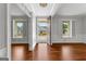 Inviting entryway with hardwood floors and view of the home's exterior at 1301 Blue Sky Ct, Peachtree City, GA 30269