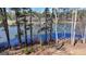 Scenic lake view framed by mature trees and a charming wooden fence at 4852 Jacobs Cove Pt, Buford, GA 30519