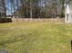 Large, fenced-in backyard with a well-maintained lawn, providing ample space for outdoor activities at 1126 Old Jackson Rd, Locust Grove, GA 30248
