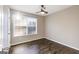 Bedroom with hardwood floors and ceiling fan at 217 Old Carrollton Rd, Carrollton, GA 30116