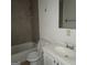 Modern bathroom with a shower-tub combination and updated vanity at 2563 Highway 81 E, Mcdonough, GA 30252