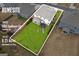 Areal view of 0.25 acre lot in Cumming, GA featuring a well-maintained backyard, play set, and privacy at 4365 Sunflower Cir, Cumming, GA 30040