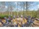 Outdoor fire pit with seating, perfect for entertaining or enjoying a relaxing evening by the fire at 8110 Brewton Bnd, Cumming, GA 30028