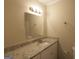 Bathroom with granite countertops and modern vanity at 5784 Sharon Dr, Norcross, GA 30071