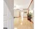 View into bedroom featuring wood floors, wood trim and a ceiling fan at 165 Hideaway Dr, Fayetteville, GA 30215
