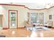 Bright living room with hardwood floors, bay window and elegant furniture arrangement at 165 Hideaway Dr, Fayetteville, GA 30215