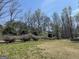 Spacious grassy yard lined with mature trees and natural shrubbery at 4389 & 4381 Campbell Rd, Snellville, GA 30039