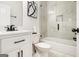Modern bathroom featuring a shower with glass doors and white marble sink at 1734 Tricklin Spgs, Mcdonough, GA 30252