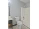 Bathroom with a standard toilet, vanity, and a combined shower and tub unit at 89 Farm Brook Ln # 17, Dallas, GA 30157