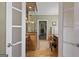 Bathroom suite features a glass shower, double sink vanity, and tile flooring at 595 S Antioch Rd, Mcdonough, GA 30252