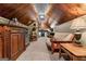 Spacious bonus room with unique ceiling and carpeted floor at 595 S Antioch Rd, Mcdonough, GA 30252