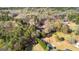 Aerial view of lush wooded acreage and home at 135 Horseshoe Cir, Fayetteville, GA 30215