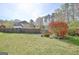 Private backyard featuring a green lawn and a wooden fence at 233 Creekstone Bnd, Peachtree City, GA 30269