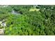 Aerial view showcasing the lush canopy of mature trees and foliage with scattered ponds and winding roads at 129 Old Norton Rd, Fayetteville, GA 30215
