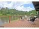 Spacious deck overlooking tranquil lake, ideal for enjoying outdoor living at 129 Old Norton Rd, Fayetteville, GA 30215