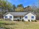 Charming single-story home with a well-maintained lawn, front porch, and bright blue shutters at 115 Christie Ln, Mcdonough, GA 30252