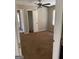 Neutral bedroom with plush carpet, standard ceiling fan and closet at 6006 Blackhawk Se Trl, Mableton, GA 30126