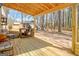 Charming covered deck with comfortable seating, grill station, and serene backyard views for relaxation at 104 Pine Pt, Peachtree City, GA 30269