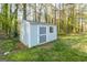 Well-maintained backyard storage shed with ample space for tools and equipment, adding convenience and organization to the property at 3685 Concordia Rd, Decatur, GA 30034