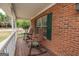 Charming front porch with rocking chairs and brick exterior at 245 Jewel Blf, Fayetteville, GA 30214