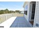 Spacious deck with white railing and clear view of the surrounding trees at 116 Ducati Dr, Mcdonough, GA 30252