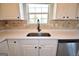 Stainless steel sink features a modern black faucet and light countertops at 116 Ducati Dr, Mcdonough, GA 30252
