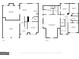 A two-story floor plan with the primary bedroom, primary bath, laundry, multiple bedrooms, a garage, kitchen and living room at 6870 Diamond Dr, Rex, GA 30273
