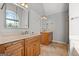 The Primary bathroom features double vanity and lots of storage at 140 Jodeco Station Ter, Stockbridge, GA 30281