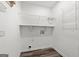 Convenient laundry room with ample shelving and wooden floors. Ready for appliances! at 140 Jodeco Station Ter, Stockbridge, GA 30281