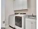 Laundry room features a sink and modern washer and dryer units at 108 Mulberry Ct, Peachtree City, GA 30269