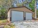 Exterior view of a two-car detached garage at 1001 Stagecoach Rd, Stockbridge, GA 30281