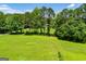 Expansive backyard with lush trees, showcasing a large green space for outdoor activities and privacy at 640 Lovell Rd, Temple, GA 30179