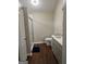 Bathroom featuring a shower, toilet, and a sink vanity at 329 Harris Ave, Locust Grove, GA 30248