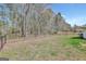 Fenced backyard offers ample space and privacy, with a combination of grassy areas and mature trees at 147 Kripple Kreek Dr, Sharpsburg, GA 30277