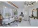 Bathroom featuring a soaking tub, walk-in shower, skylight, and modern fixtures at 3320 Lost Valley Dr, Jonesboro, GA 30236