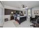 Spacious bedroom boasts neutral carpet, ceiling fan, and generous natural light at 3320 Lost Valley Dr, Jonesboro, GA 30236