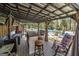 Outdoor bar under covered area, with seating, a sink, and a view of the pool at 3320 Lost Valley Dr, Jonesboro, GA 30236