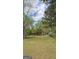 Expansive backyard with mature trees and a small storage shed nestled among the greenery at 248 Valley Way, Hampton, GA 30228