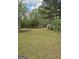 Large backyard with mature trees, a shed, and plenty of open green space at 248 Valley Way, Hampton, GA 30228