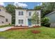 Lovely two-story home with a bright blue front door and fresh landscaping at 1188 Oakland Sw Ln, Atlanta, GA 30310