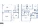 Floor plan featuring first and second floor with four bedrooms, a flex room and a two-car garage at 596 Whitman Lane # 2025, Stockbridge, GA 30281