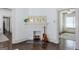 Living room featuring a white brick fireplace and hardwood floors at 988 Allene Sw Ave, Atlanta, GA 30310
