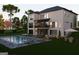 Inviting backyard with a refreshing pool, lounge chairs, and a cozy outdoor seating area at 2704 Antioch Ne St, Conyers, GA 30013
