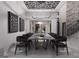 Elegant dining room with decorative ceiling and seating for ten at 2704 Antioch Ne St, Conyers, GA 30013