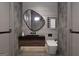 Modern bathroom with sleek fixtures, unique vanity, and minimalist design for a spa-like experience at 2702 Antioch Ne St, Conyers, GA 30013