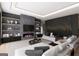 Stylish living room with a modern fireplace, custom shelving, and comfortable seating for sophisticated entertaining at 2700 Antioch Ne St, Conyers, GA 30013