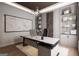 Modern home office with stylish furnishings, built-in shelving, and ample workspace at 2700 Antioch Ne St, Conyers, GA 30013