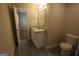 Full bath with single sink vanity and tile floor at 2823 Horse Shoe Dr, Atlanta, GA 30316