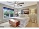 Charming bedroom with a Texas flag art piece above the bed and a cozy window at 676 Mcbride Rd, Fayetteville, GA 30215