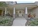 Inviting front porch with stone pillars and rocking chairs offers a relaxing outdoor space at 676 Mcbride Rd, Fayetteville, GA 30215